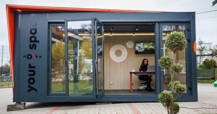 Nooka, um escritório pré-fabricado que pode ser arrendado para facilitar o teletrabalho