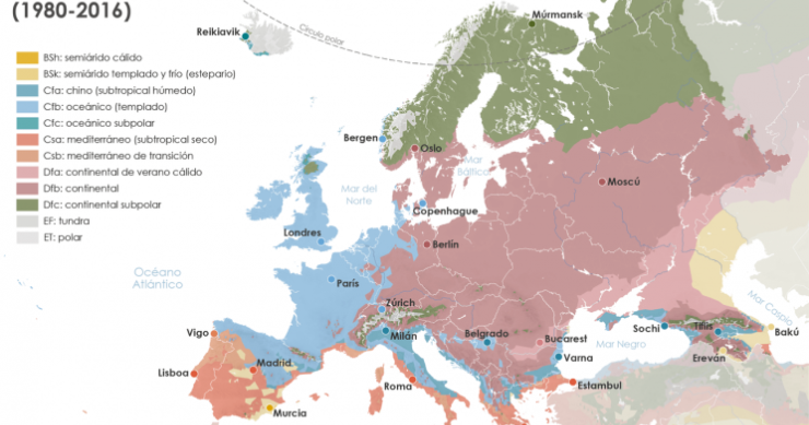 Tipos de clima em Portugal e na Europa 