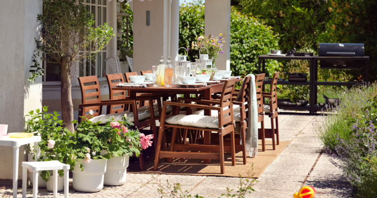 decorar um jardim com móveis Ikea