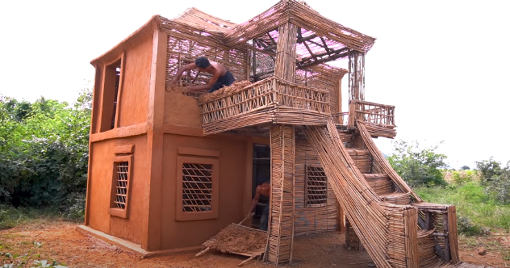 casa construída de lama