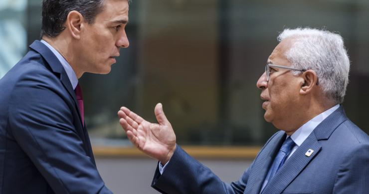 Primeiro-ministro espanhol, Pedro Sanchez, e o primeiro-ministro português, António Costa Corredor energético