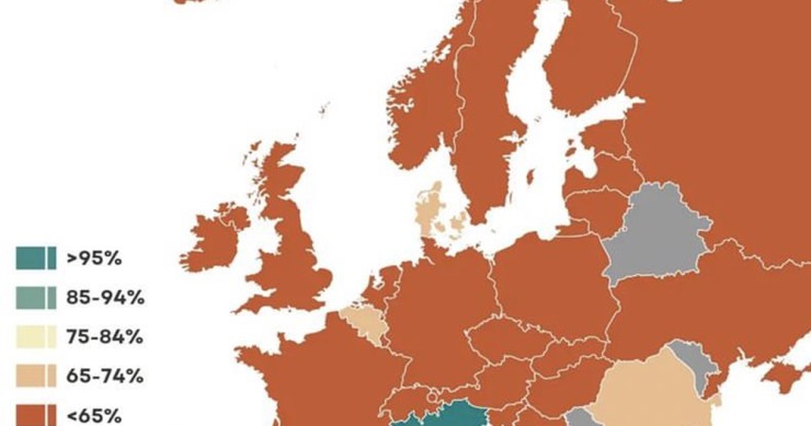 Em que países da Eurpa as pessoas tomam mais vezes banho