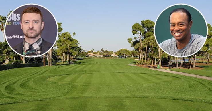 Campo de golf na Flórida tiger woods e justin timberlake