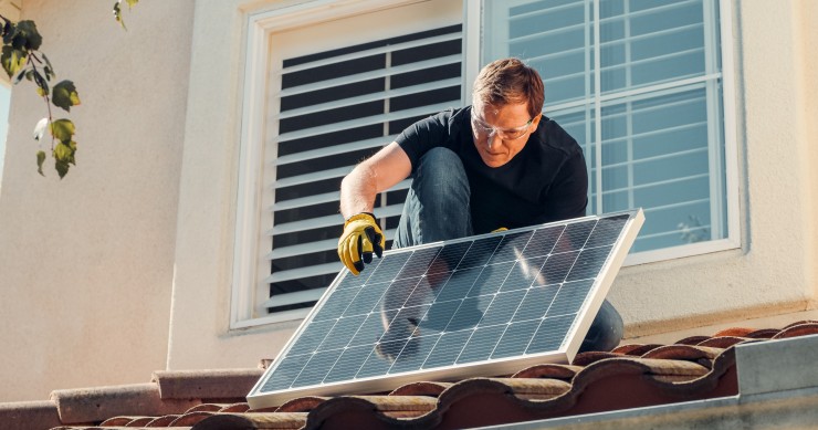 Painéis solares em casa