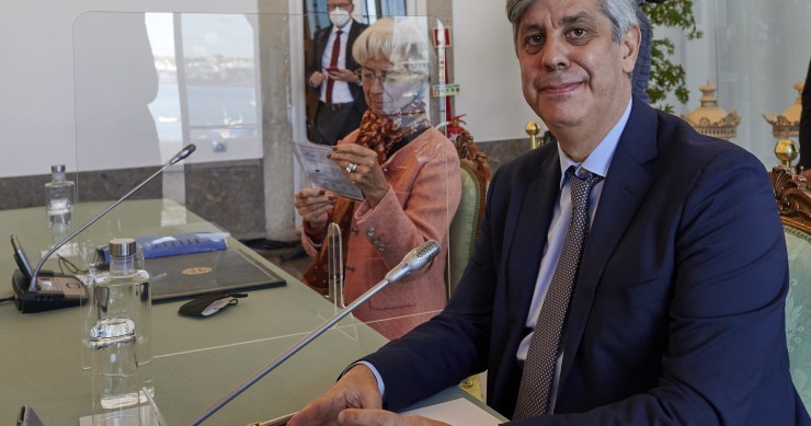 Mário Centeno e Christine Lagarde