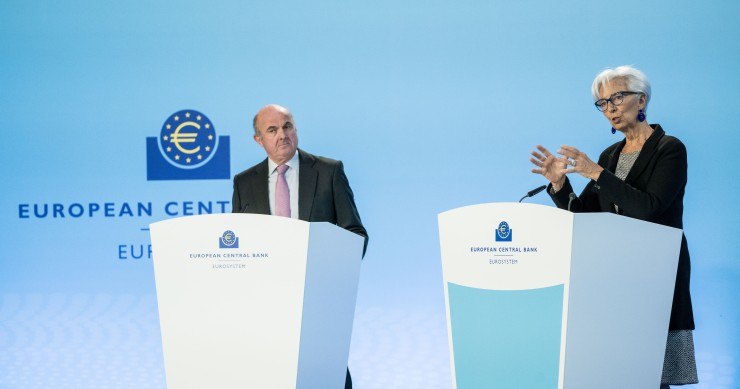 Luis de Guindos, vice-presidente do BCE, e Christine Lagarde, presidente do BCE Juros do BCE