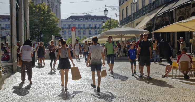 Comércio de rua no Chiado