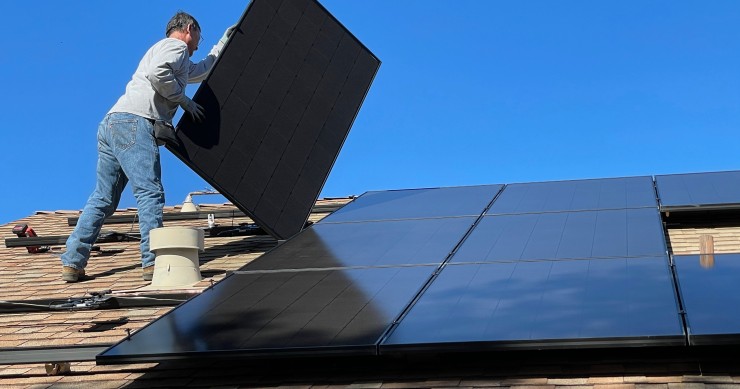 Painéis solares em casa