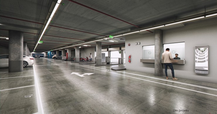 Parque de estacionamento subterrâneo em Entrecampos
