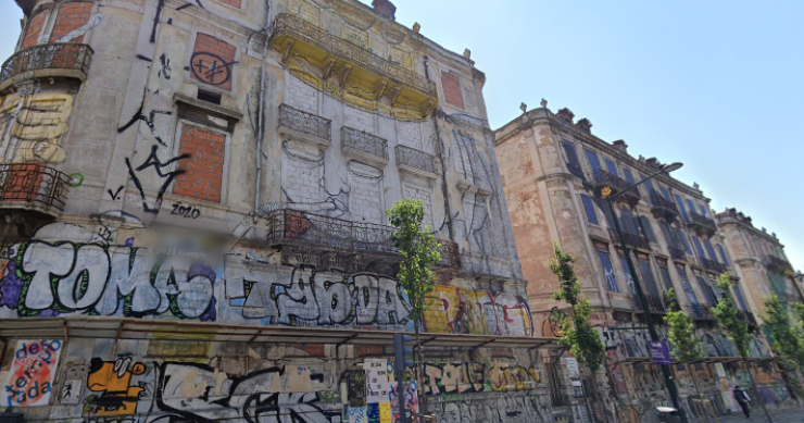 Edifícios dos grafitti em Lisboa
