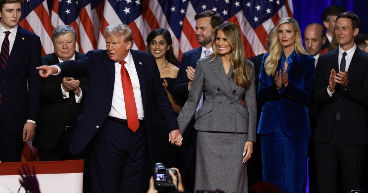 Donald Trump no discurso de vitória após ser eleito presidente dos EUA Donald Trump