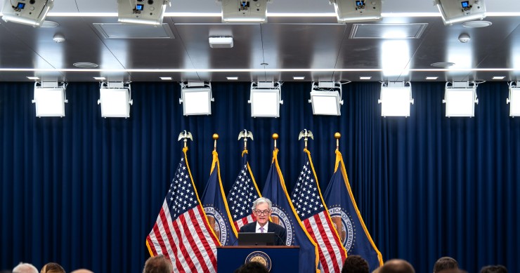 Jerome Powell, presidente da Fed Descida dos juros nos EUA