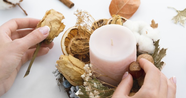 Decorar casa com velas