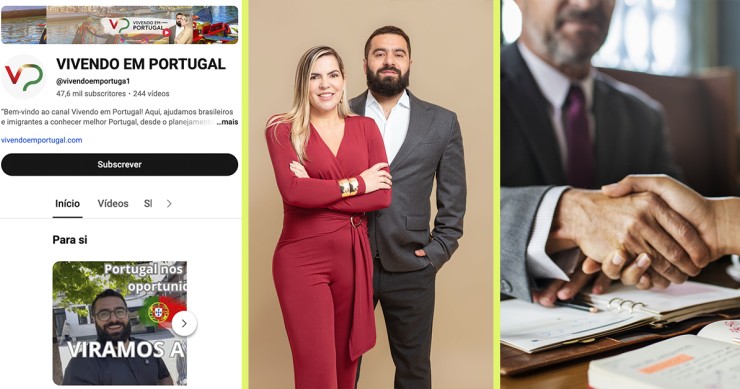 Mônica Rodrigues e Dhones Markes Batista de Sousa, fundadores da Vivendo em Portugal Imóveis Brasileiros a comprar casa em Portugal