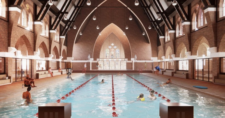 Piscina numa igreja