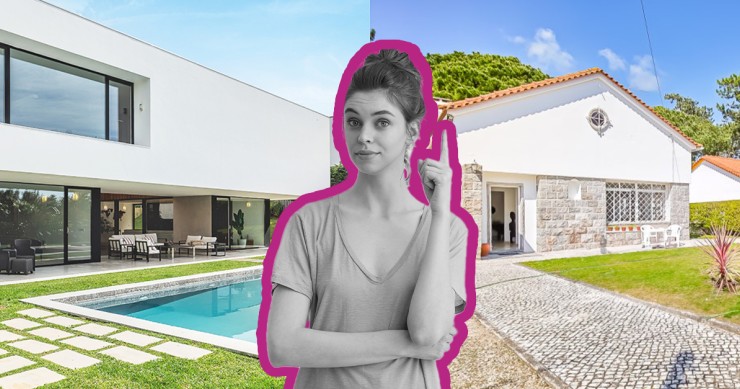 Casas de luxo com piscina e jardim