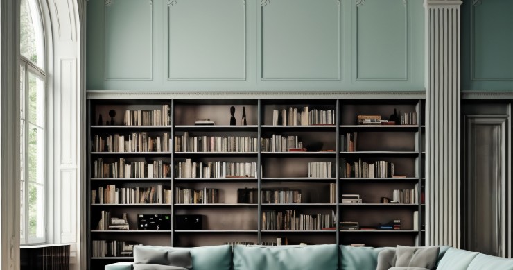 biblioteca de luxo