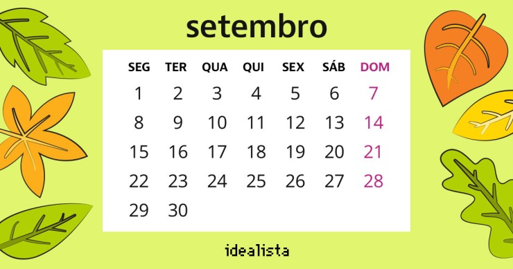 Calendário de Setembro