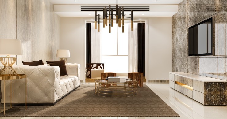 sala de estar de luxo