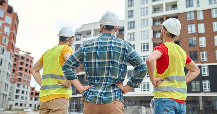 Trabalhadores na construção em Portugal