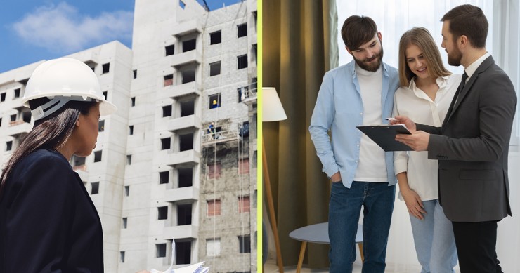 Criação de empresas do setor imobiliário e da construção