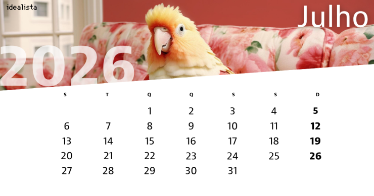 Calendário de julho