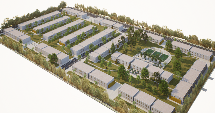 Casas turísticas em construção industrializada