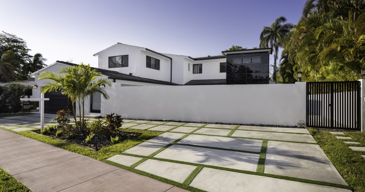 jardim com muro