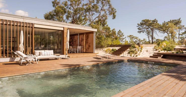 Casas de luxo junto ao mar