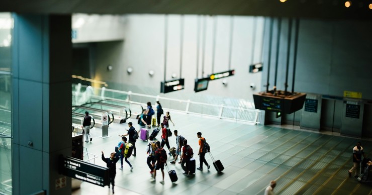 passageiros no aeroporto