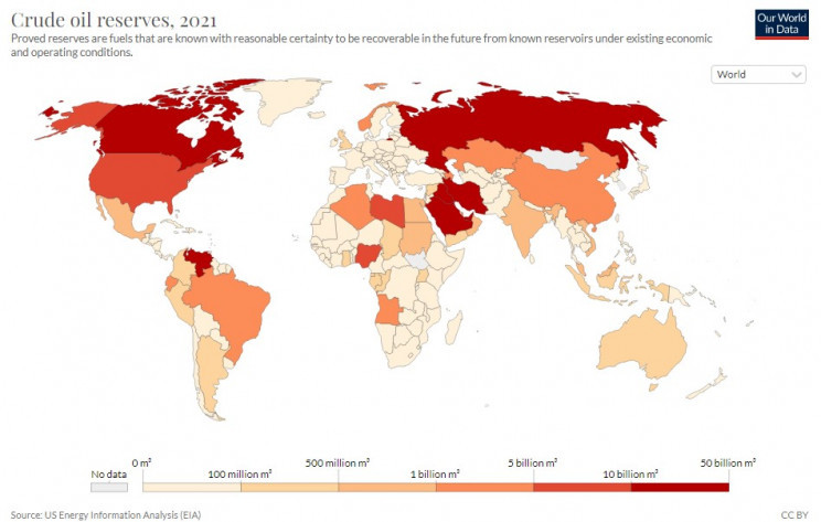 Reservas de petróleo no mundo — idealista/news