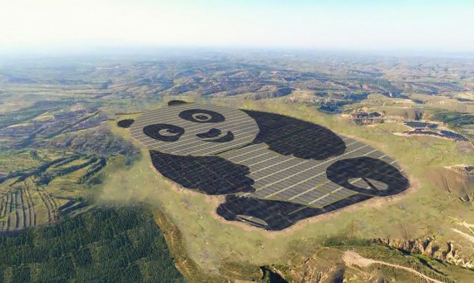 Quinta com painéis solares na China. / Panda Green Energy