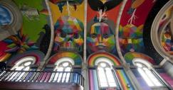 Igreja em Santa Bárbara, em Llanera (Astúrias) transformada em Skatepark