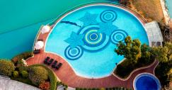 ... e a piscina também