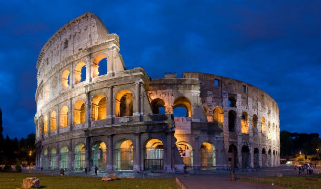 vista panorâmica do coliseu de roma