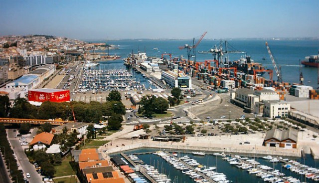 vista panorâmica actual do porto de lisboa