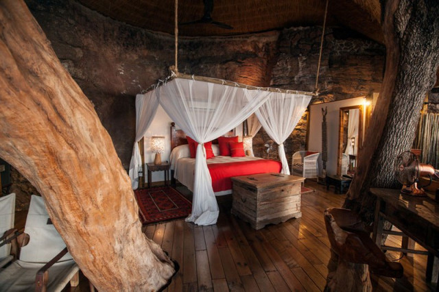 Uma cama King-size para dormir a um passo da selva...