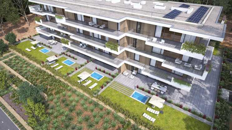 Maquete de um lote de apartamentos do projeto Lisbon Green Valley / Grupo André Jordan