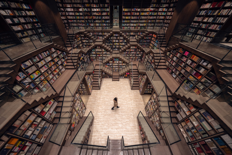A gigantesca biblioteca