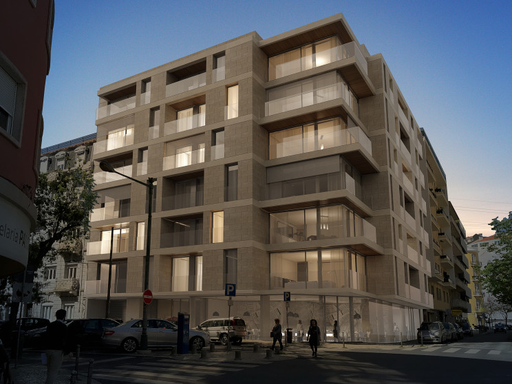 O Living Saldanha é composto de 30 apartamentos, num edifício moderno de 7 pisos. / JLL Portugal