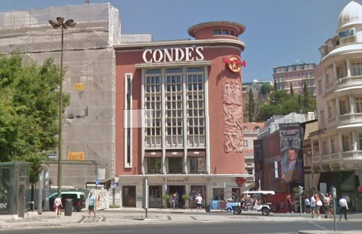 O Unicorn Liberdade está no edifício do cinema Condes, onde se encontra o Hard Rock Café / Google Maps