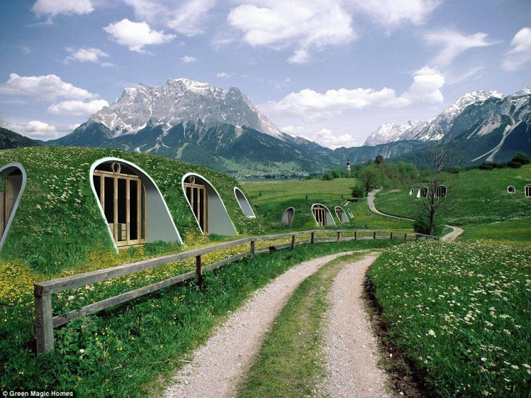 Casas pré-fabricadas subterrâneas