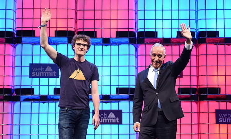 Paddy Cosgrave e Marcelo Rebelo de Sousa na edição de 2017 da Web Summit / Wikimedia commons