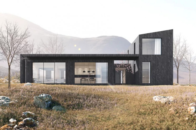 Uma casa pré-fabricada