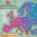 Radiografia do dia: Dívida pública dos países europeus em relação ao PIB