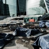 Zona financeira que Moscovo construiu para competir com Nova Iorque ou Londres é um bairro fantasma (fotos)