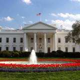 Exterior da Casa Branca em Washington.
