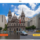 Antes e depois: assim ficarão as grandes cidades com a subida do nível da água do mar