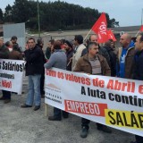 Trabalhadores da Soares da Costa estão em greve - fotografia da TSF