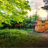 Isto é aproveitar espaço: uma minicasa de 18 m2 na qual cabem dois esquiadores e três cães 